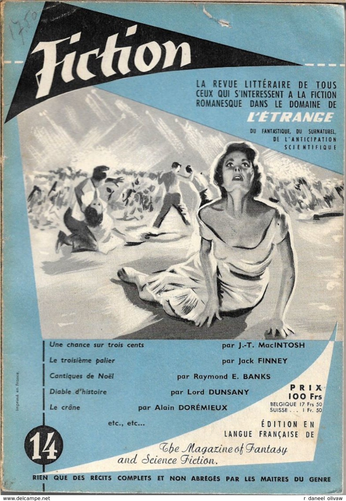 Fiction N° 14, Janvier 1955 (BE+) - Fiction