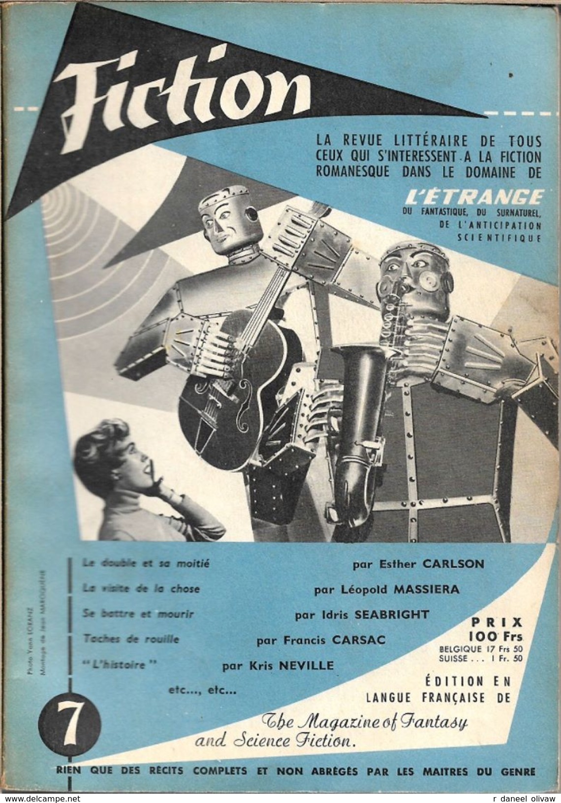 Fiction N° 7, Juin 1954 (BE+) - Fiction