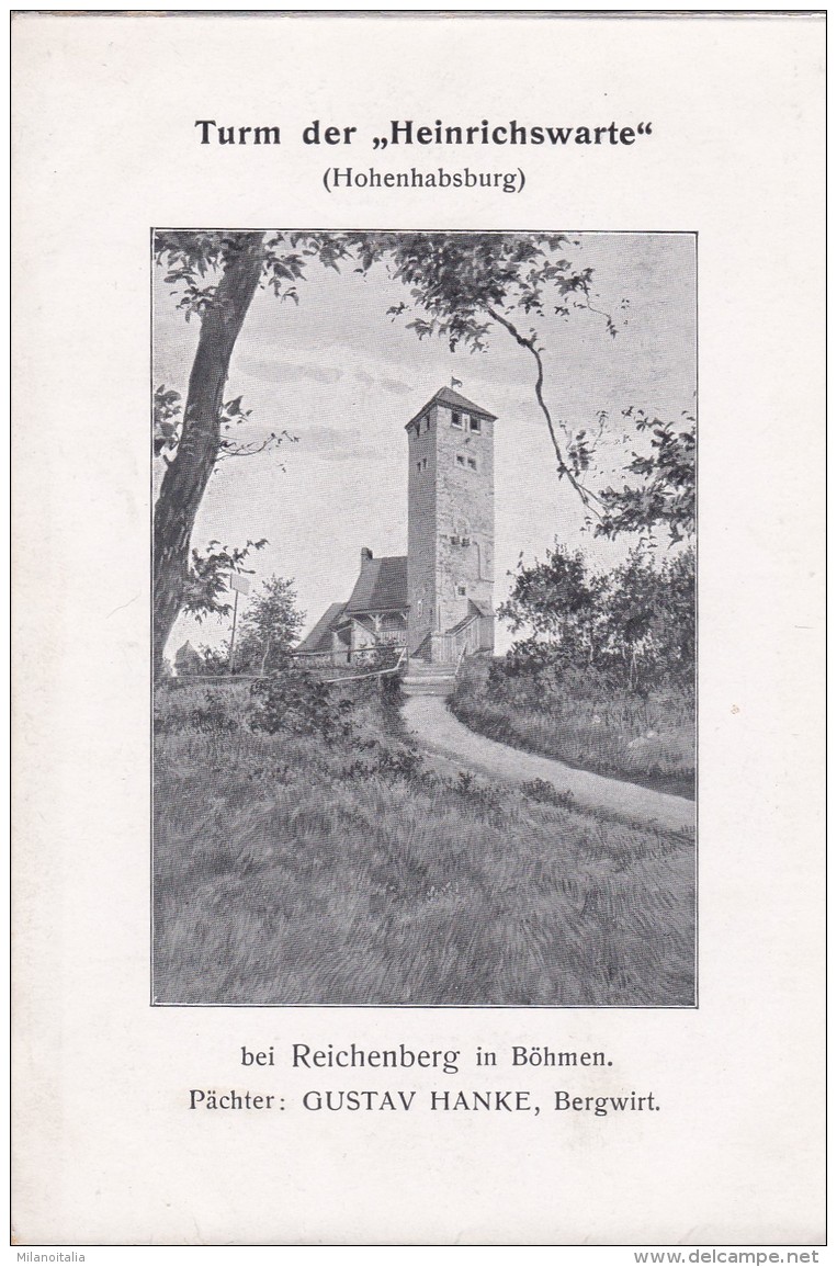 Rundpanorama Von Der Heinrichswarte (Hohenhabsburg) Bei Reichenberg In Böhmen, 583 M * 21. 6. 1910 - Czech Republic