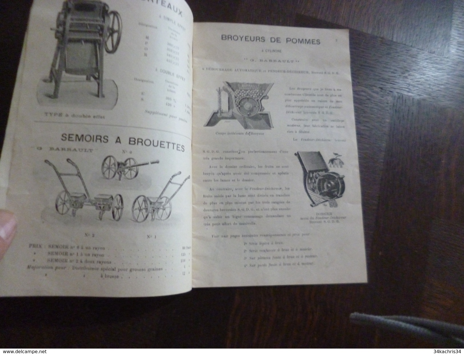 Olaquette Publicitaire Pub Tarifs Illustrée G.Barrault LOeully Somme Instruments Agricoles Agriculture 29 P - Landwirtschaft