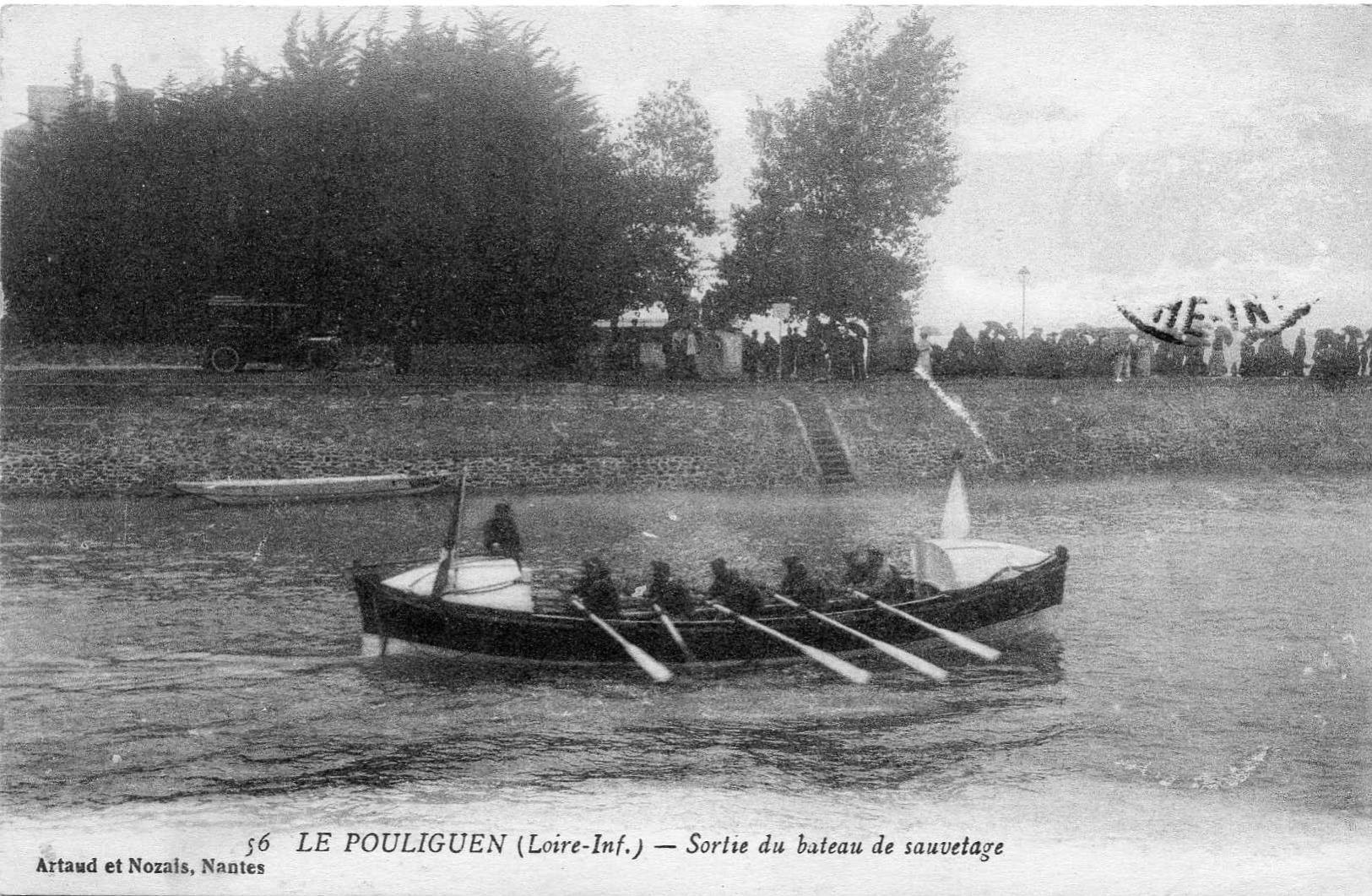 Lot De 4 Cpa De La Ville   LE POULIGUEN     Sortie Du Canot De Sauvetage  .faneur De Goemons Ker Imper .ker Marie Louise - Le Pouliguen