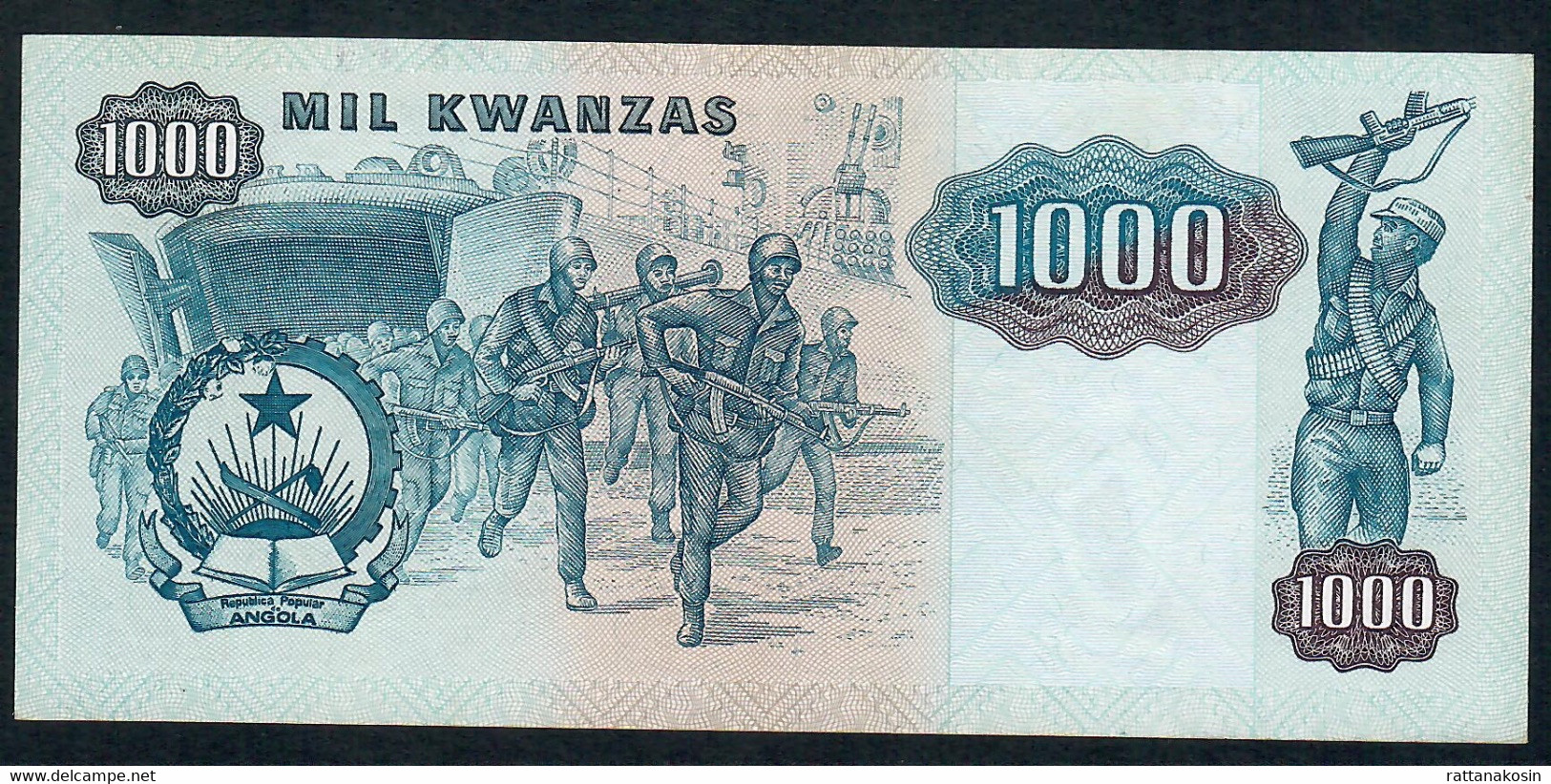 ANGOLA P121b 1000 KWANZAS  1987 #ZE REPLACEMENT  AU-UNC. - Angola