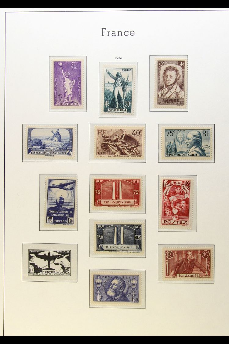 6064 1936-42 NEVER HINGED MINT COLLECTION Presented On "Lighthouse" Hingeless Pages. An Attractive Collection That Inclu - Other & Unclassified