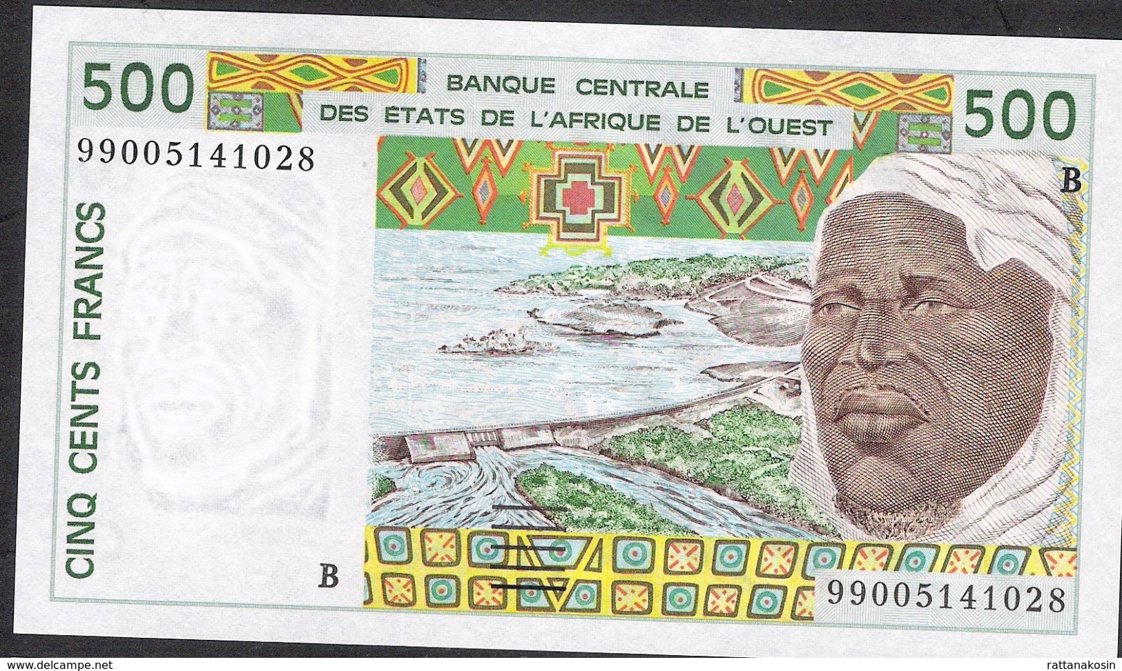 W.A.S. BENIN P210Bk 500 FRANCS (19)99 1999  UNC. - Benin