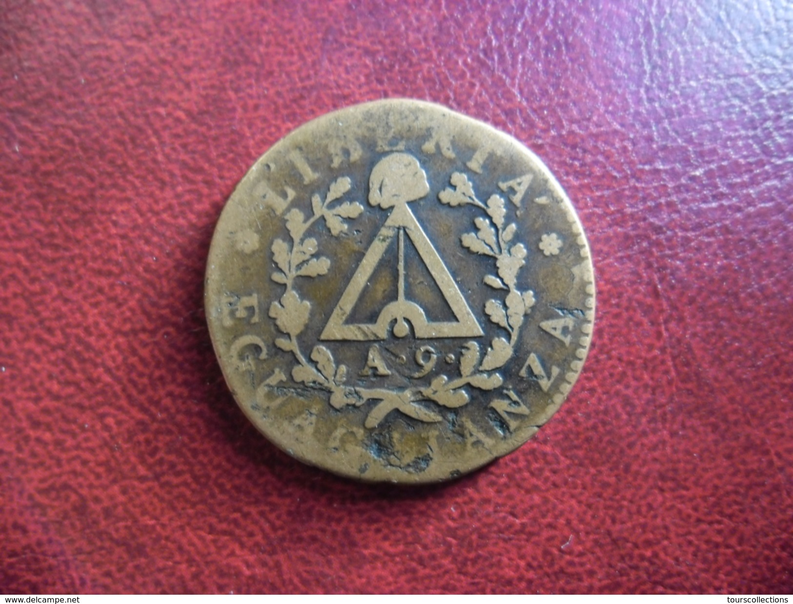 ITALIE - RÉPUBLIQUE PIÉMONTAISE 2 Soldi Piemont An 9 (monnaie De 1801) Turin @ KM.19/3 - Italian Piedmont-Sardinia-Savoie