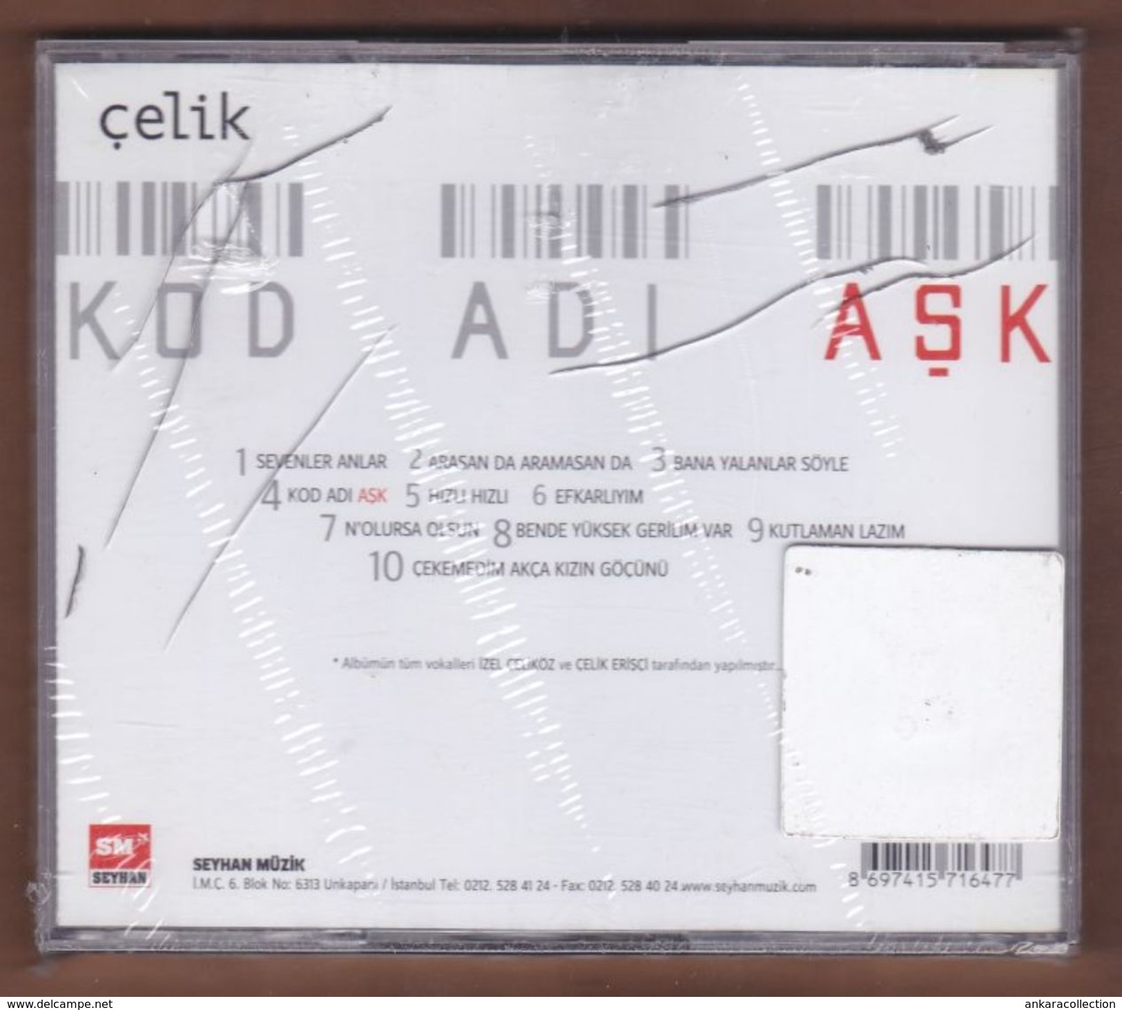 AC -  çelik Kod Adı Aşk BRAND NEW TURKISH MUSIC CD - Música Del Mundo