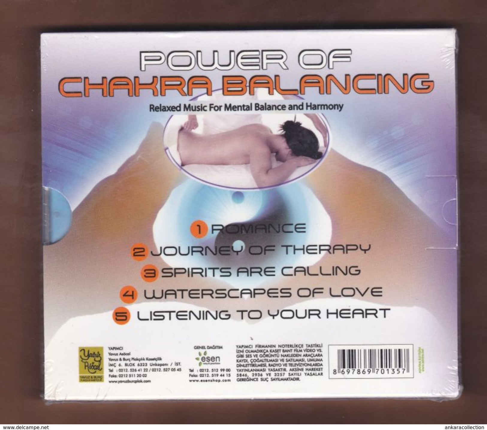 AC -  Power Of Chakra Balancing Relaxed Music For Mental Balance And Harmony BRAND NEW TURKISH MUSIC CD - Musiques Du Monde