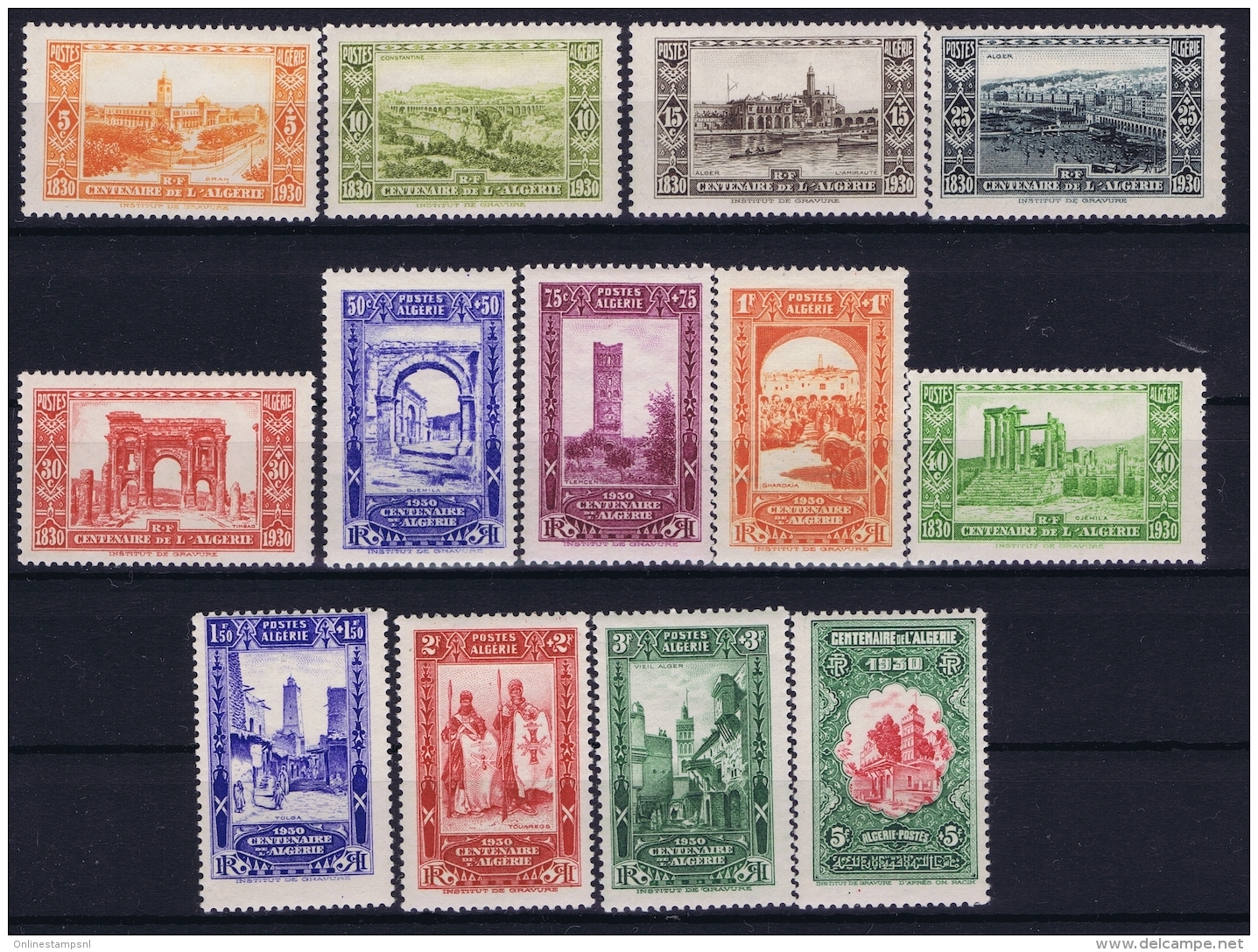 Algerie  Yv Nr  87 - 99 MH/* Flz/ Charniere  1930 - Neufs