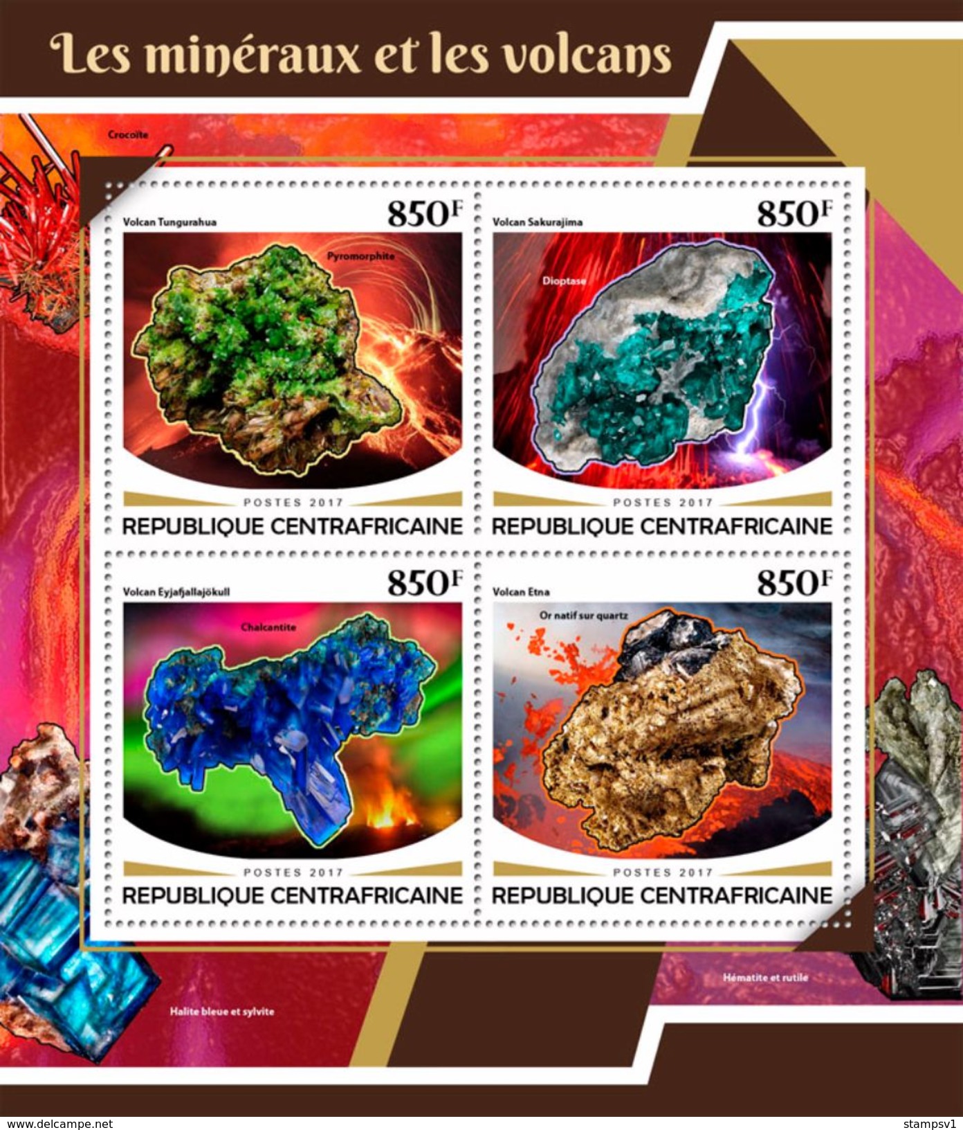 Central Africa. 2017 Minerals And Volcanoes. (708a) - Volcanos