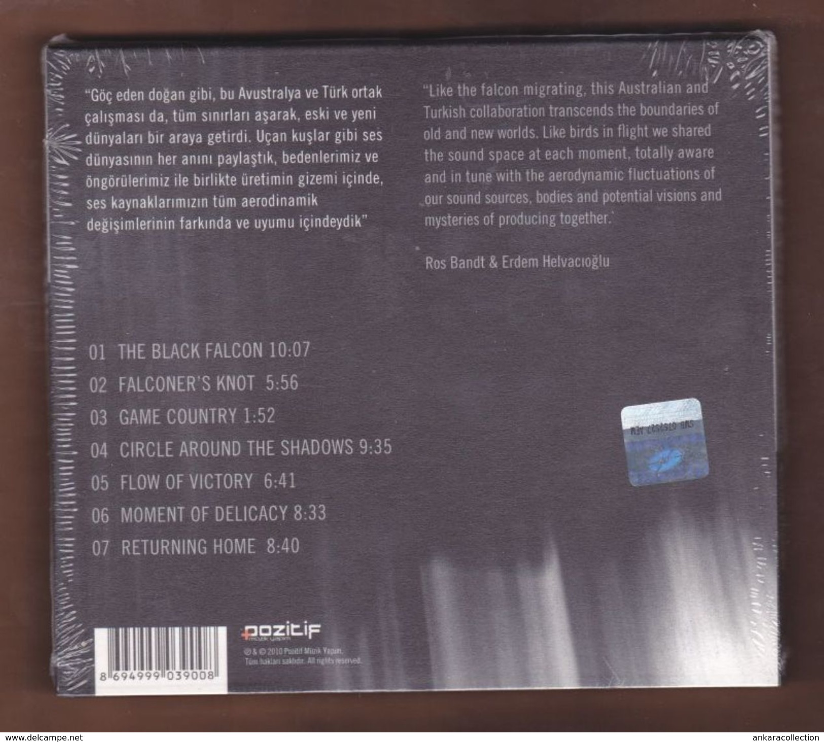 AC -  Erdem Helvacıoğlu & Ros Bandt Black Falcon BRAND NEW TURKISH MUSIC CD - Musiques Du Monde