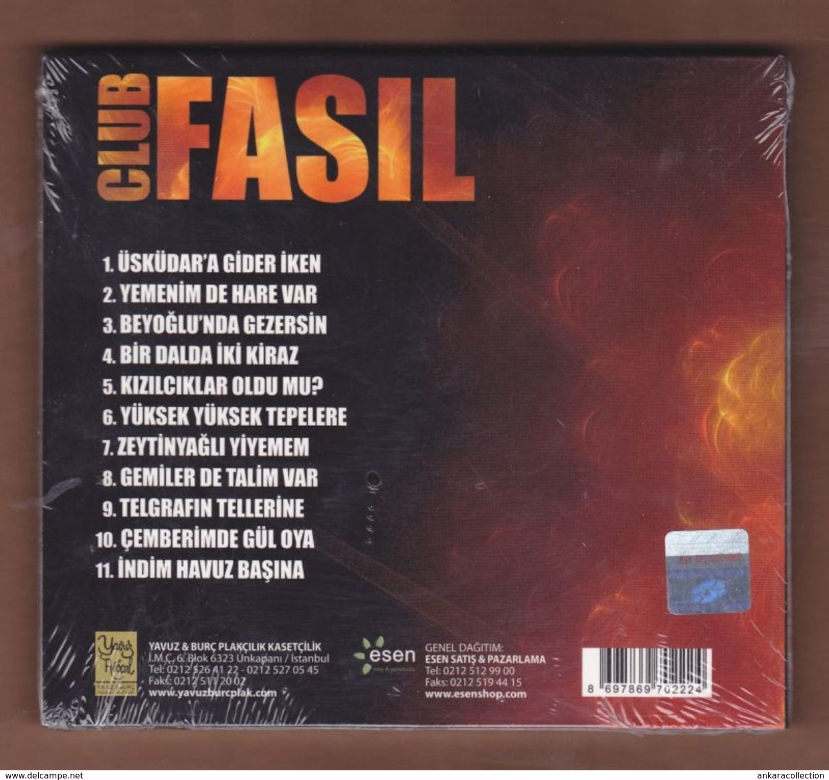 AC -  Ahmet özden Club Fasıl The Unforgettable Songs Of Turkish Tavern Music BRAND NEW TURKISH MUSIC CD - Música Del Mundo