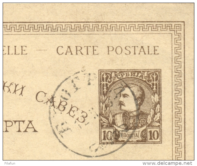 Serbia - 1890 - 10 Pa Carte Postale - Sent From Beograd To Den Haag / Nederland - Serbie
