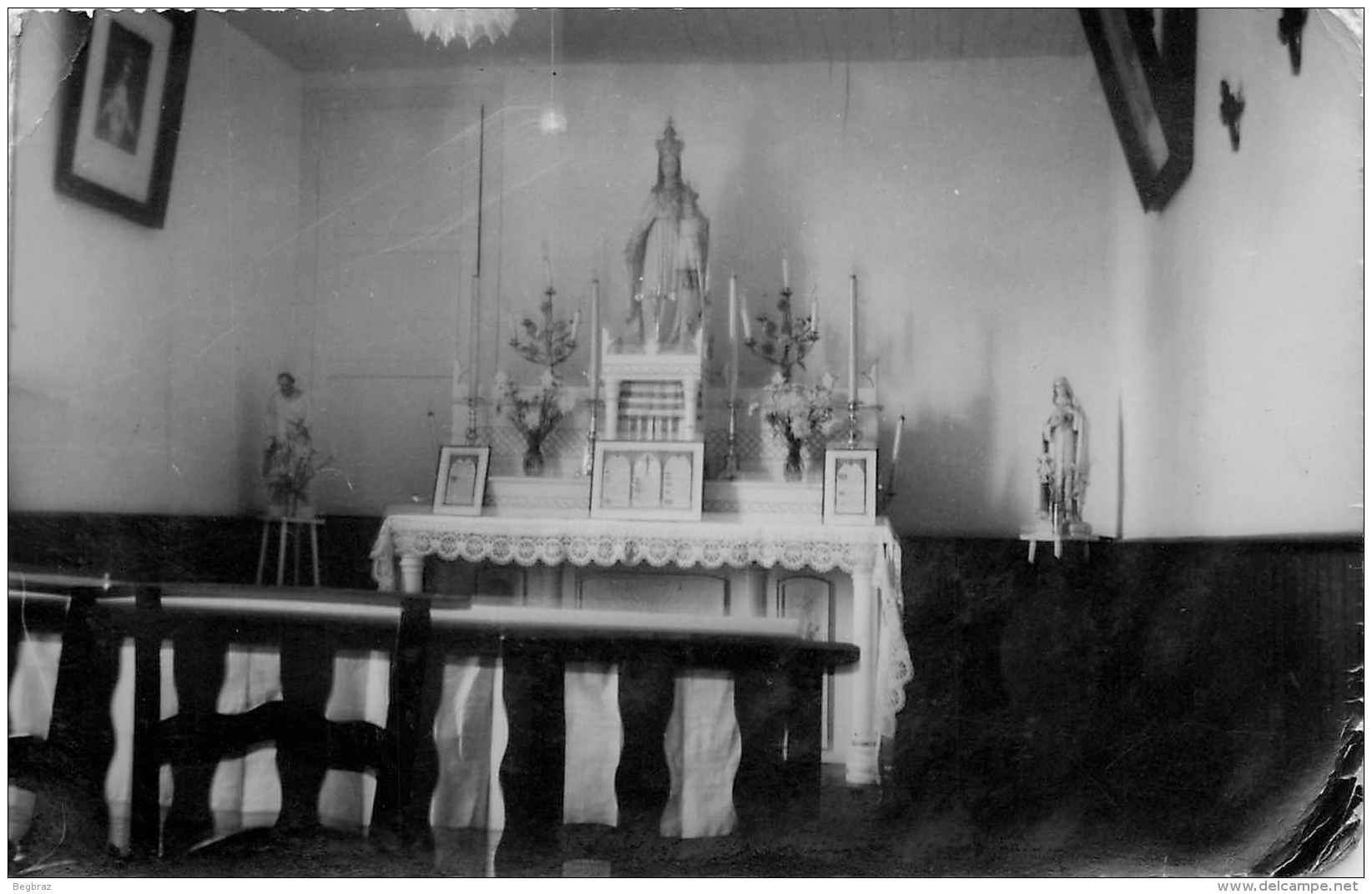 CARTE PHOTO   CHAPELLE   INTERIEUR - To Identify