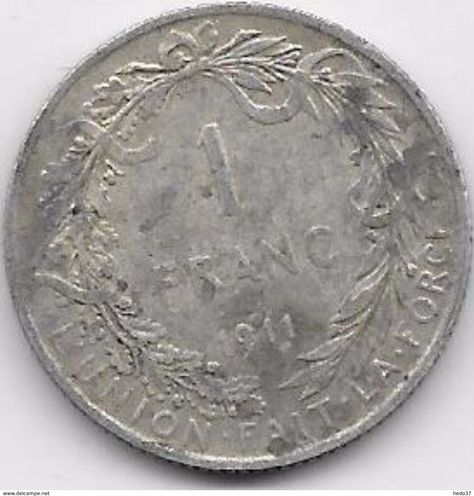 Belgique - 1 Franc 1911 - Argent - 1 Frank