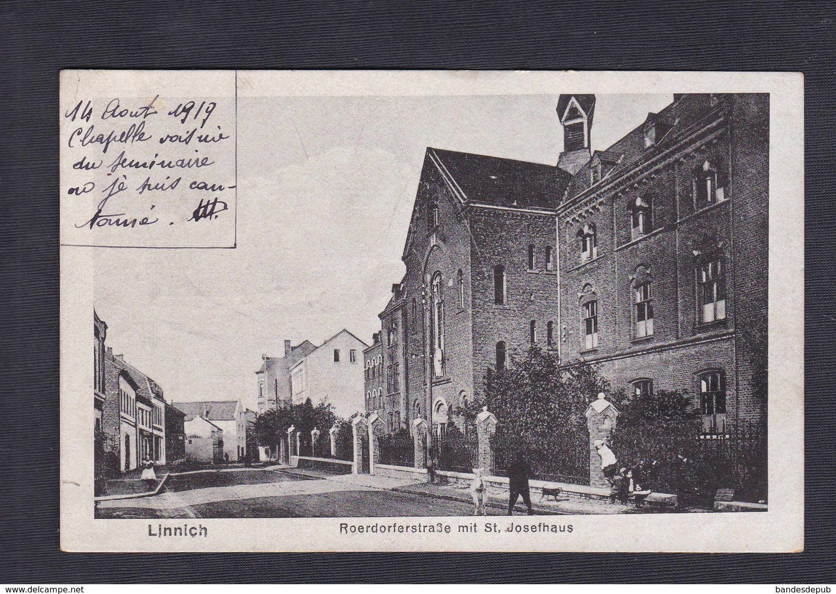 AK Linnich - Roerdorferstrasse Mit St Josefhaus (  2è Peloton 1ère Compagnie Forces D' Occupation En Allemagne ) - Linnich