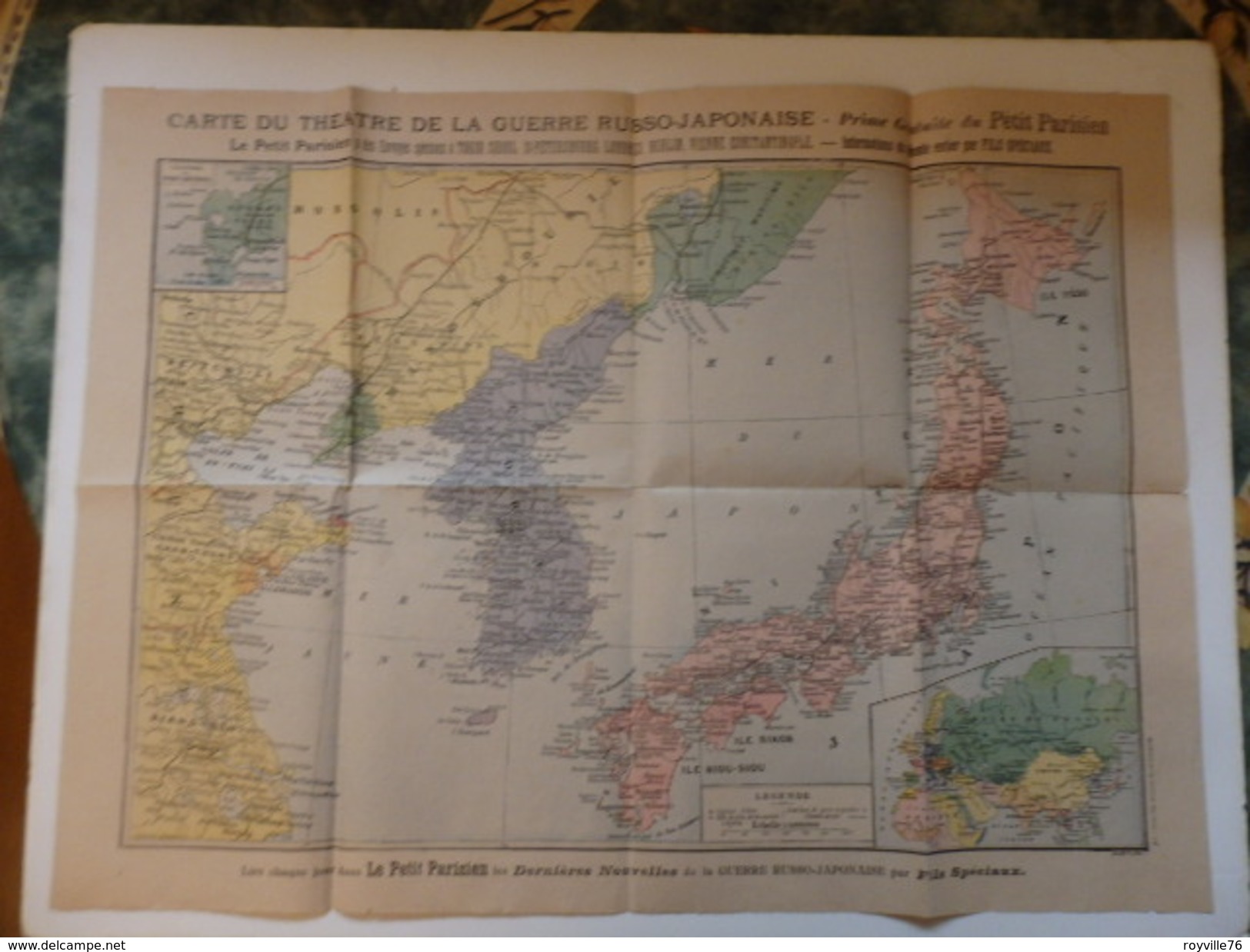 Carte Du Théâtre De La Guerre Russo-Japonaise Par Le Petit Parisien. - Guerres - Autres