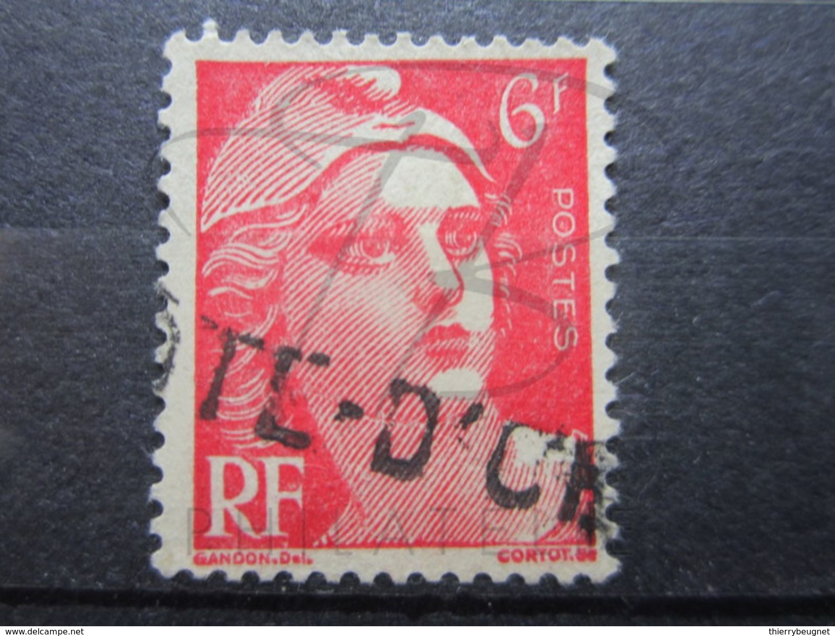 VEND BEAU TIMBRE DE FRANCE N° 721Aa , MECHES RELIEES !!! - Used Stamps