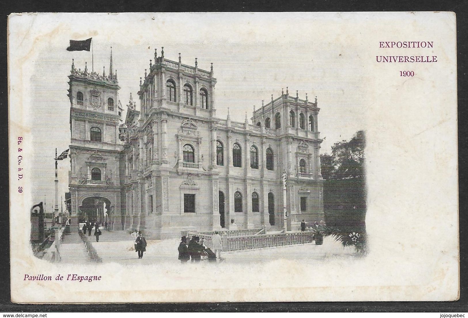 Carte Postale Ancienne Vierge, Pavillon De L'Espagne, MINT, VINTAGE POSTCARD, EXPOSITION UNIVERSELLE 1900 - Barcelona