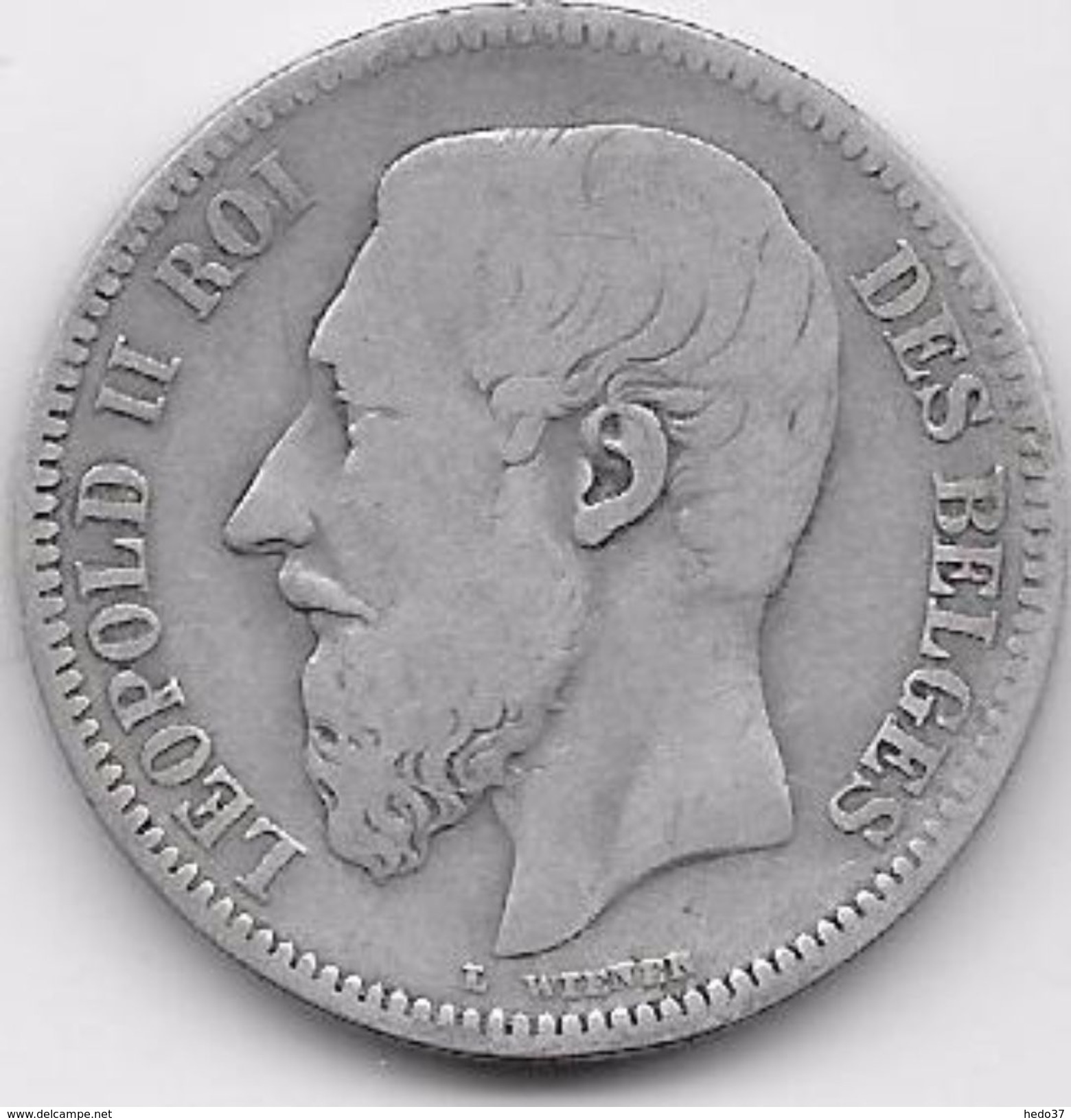 Belgique - 2 Francs 1867 - Argent - 2 Francs