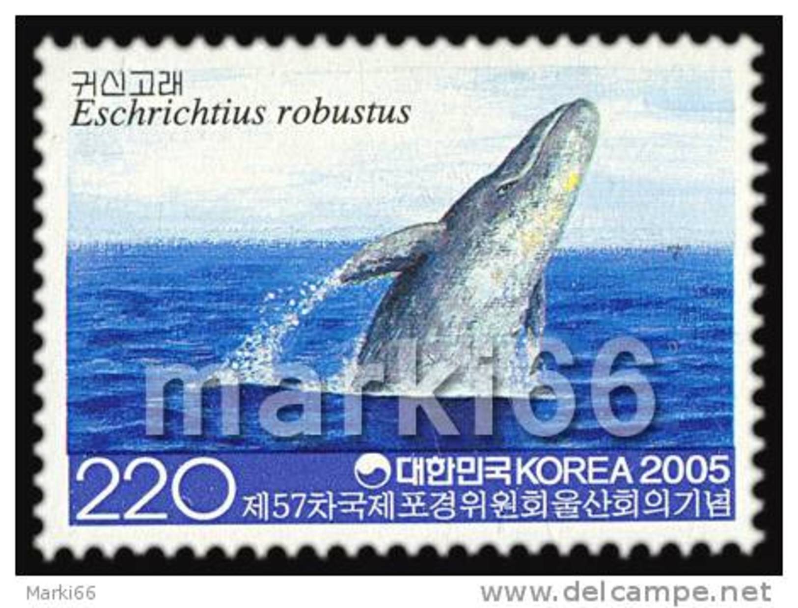 South Korea - 2005 - 75th Meeting Of Intl. Whaling Commission - Gray Whale - Mint Stamp - Corée Du Sud
