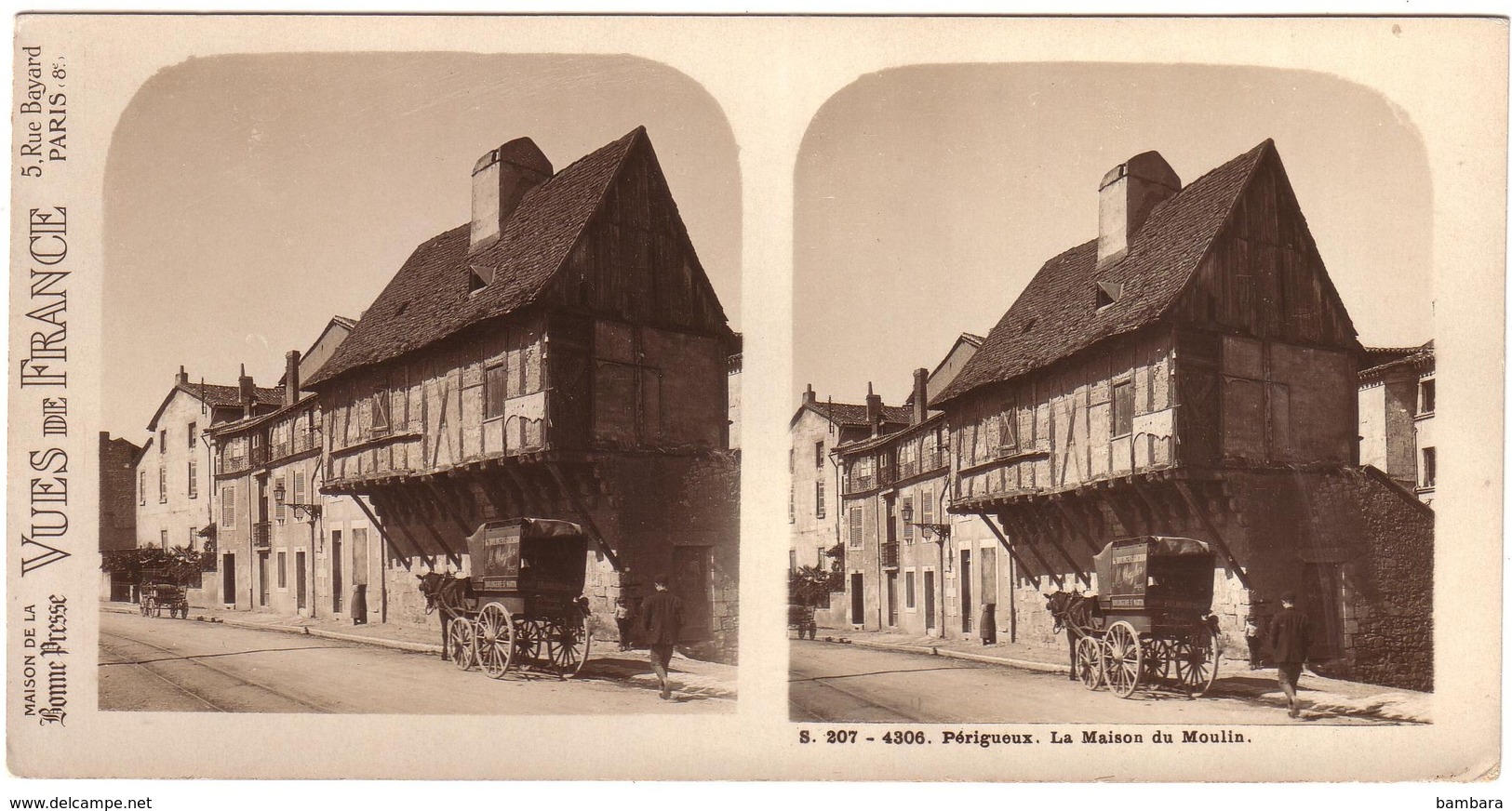 PERIGUEUX - Photo  Stéréoscopique - La Maison Du Moulin - Périgueux