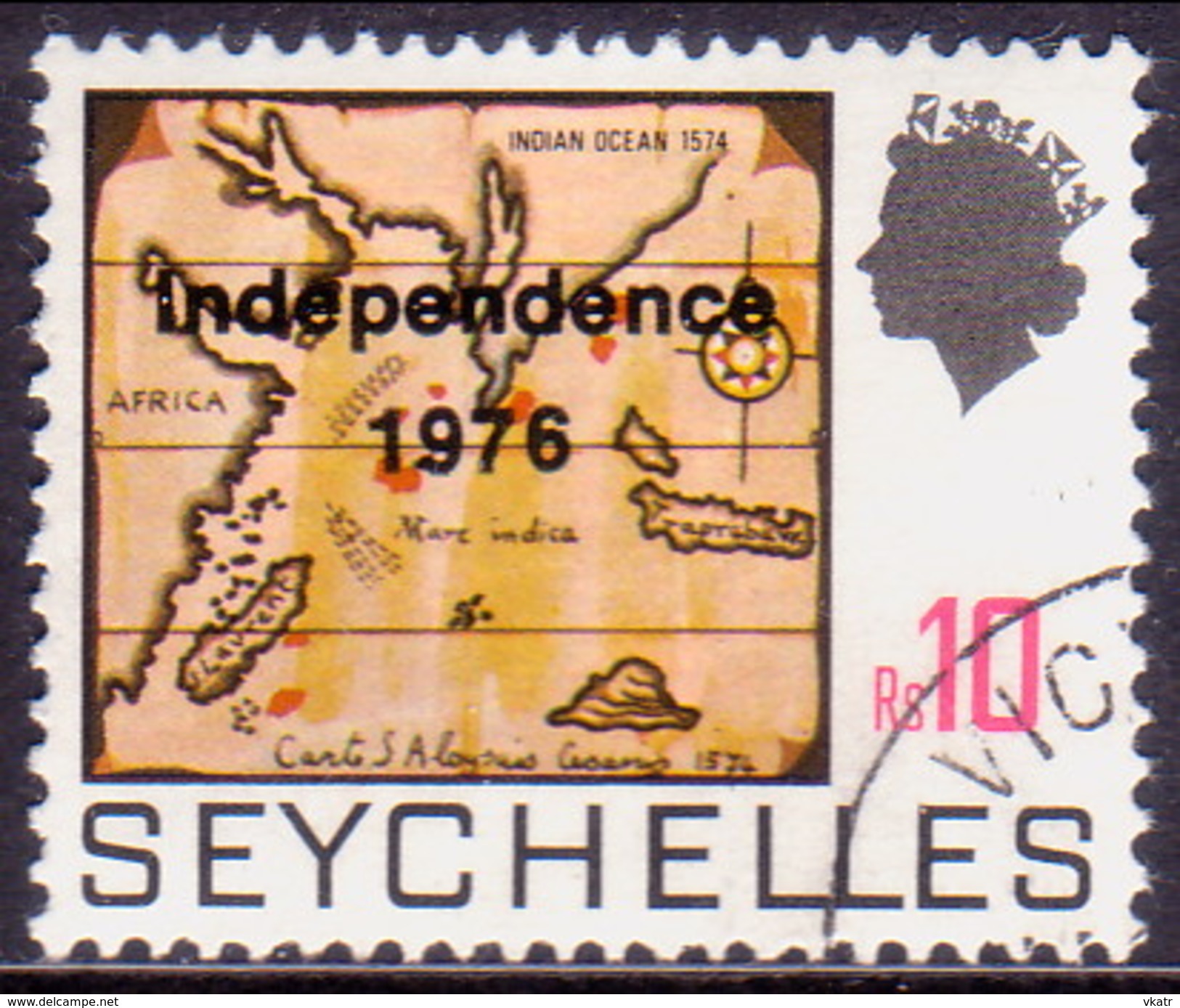 SEYCHELLES 1976 SG #380 10r Used Independence - Seychelles (...-1976)