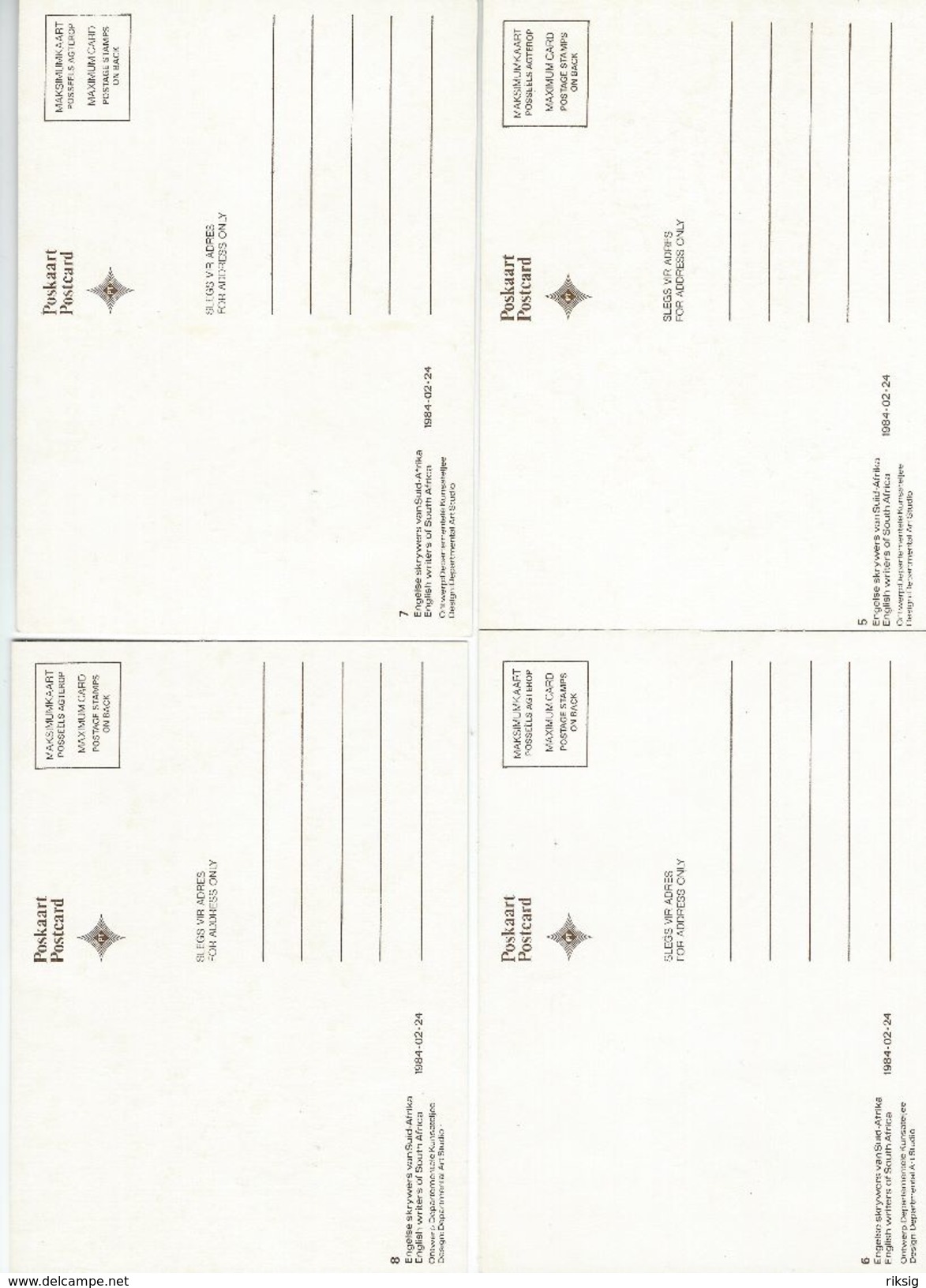 South Africa - 4 Postal Stationeries.  B-687 - Other & Unclassified