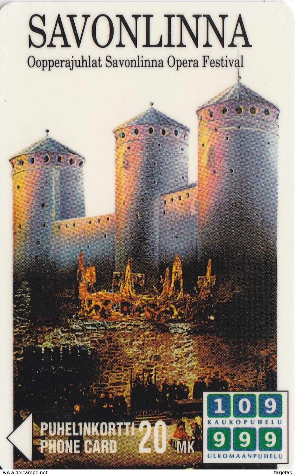 TARJETA DE FINLANDIA DE UN CASTILLO DE TIRADA 3000  (SAVONLINNA) - Finlandia