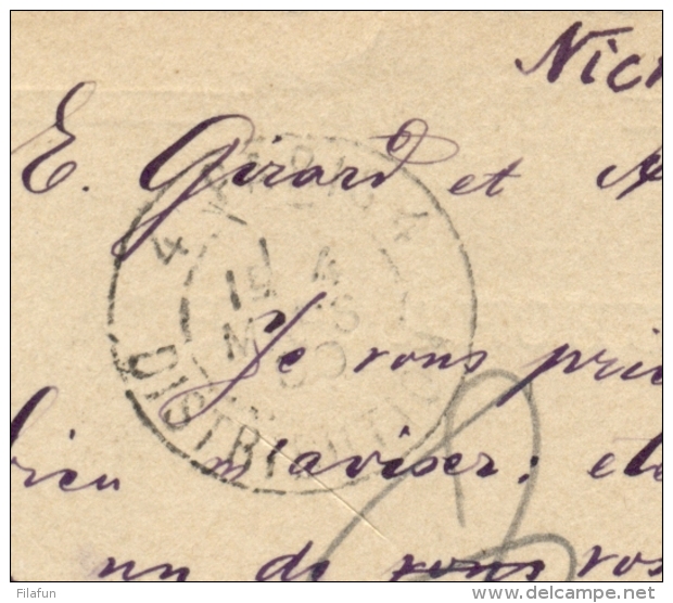 Serbia - 1900 - 5 Pa Carte Postale + 5 Pa Stamp, Sent From NICHE GARE To Paris / France !! NON EXISTING DATE!! - Servië