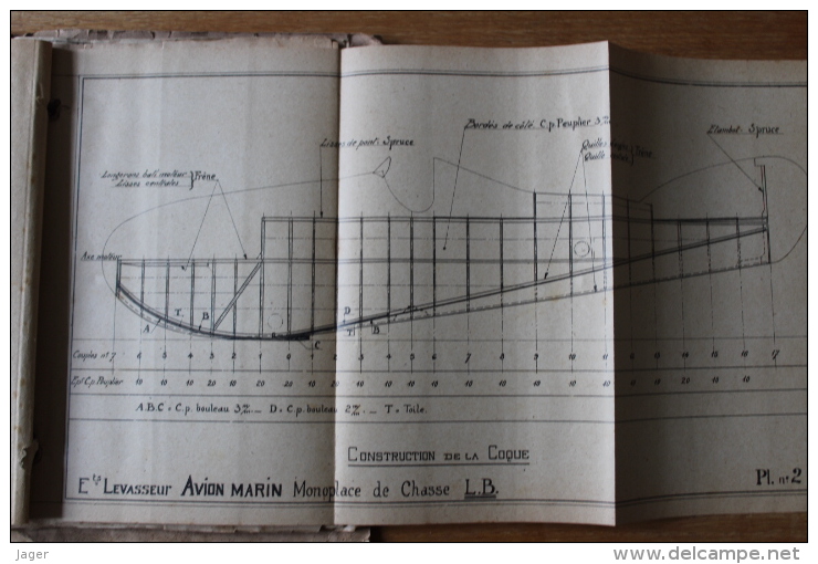 Aviation  Aeronautique Militaire   Avion Marin  Monoplace De Chasse LB   P Levasseur  Planche - Aviation