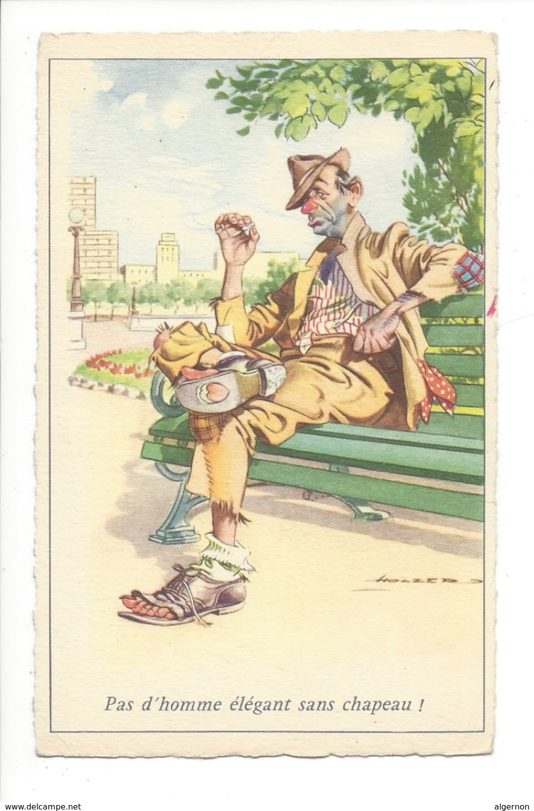 18211 - Pas D'homme élégant Sans Chapeau Clochard Sur Un Banc - Holzer, Adi