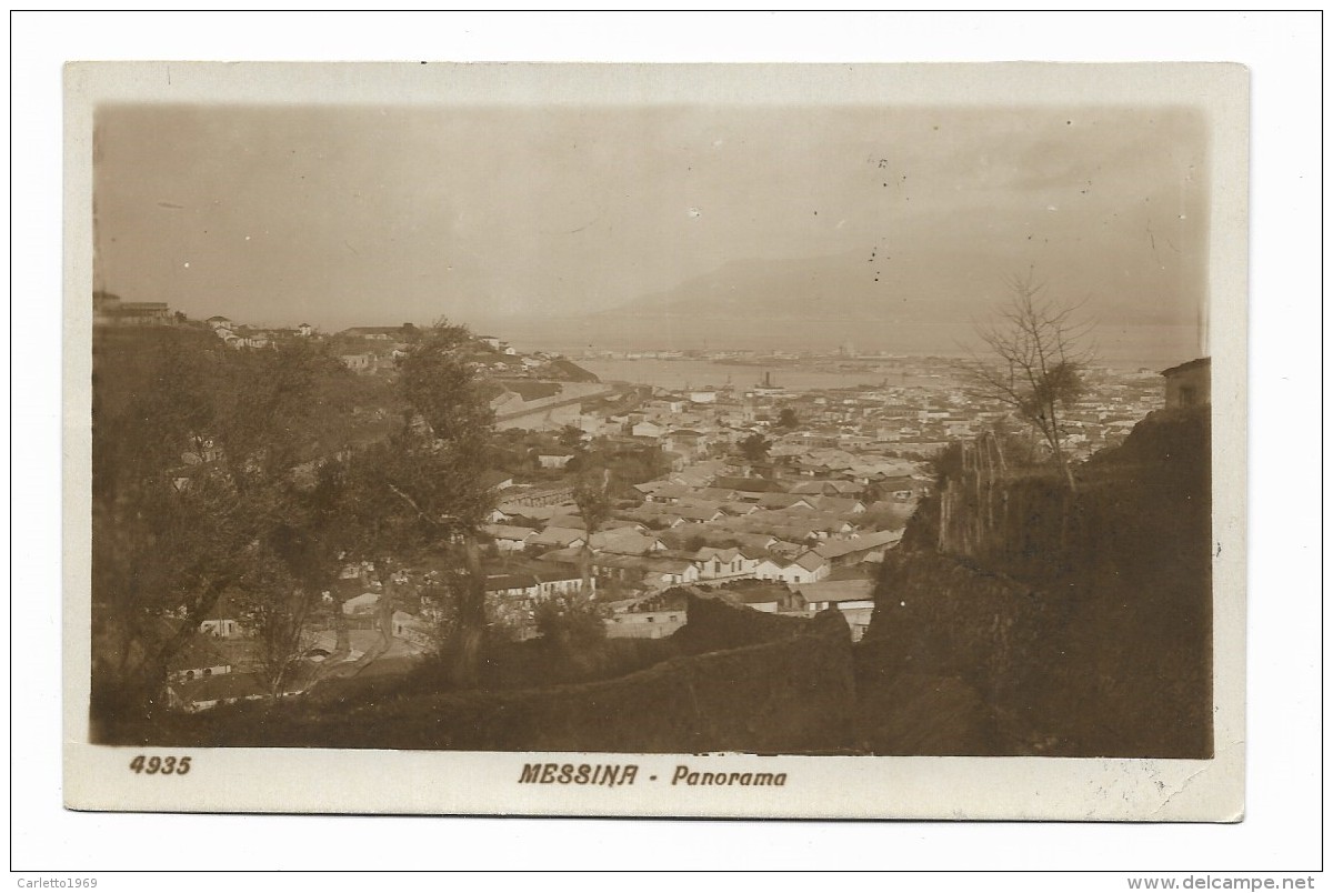 MESSINA PANORAMA VIAGGIATA 1927  FP - Messina