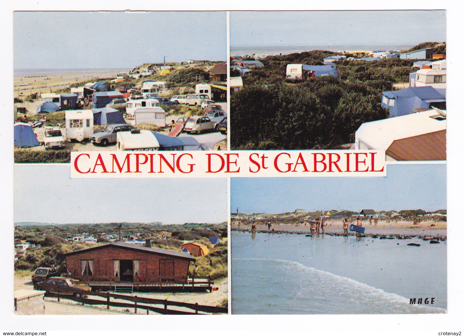 62 Camiers Vers Le Touquet Camping Caravaning Des Dunes Plage De Saint St Gabriel En 1977 Citroën DS 2CV Renault R16 10 - Le Touquet