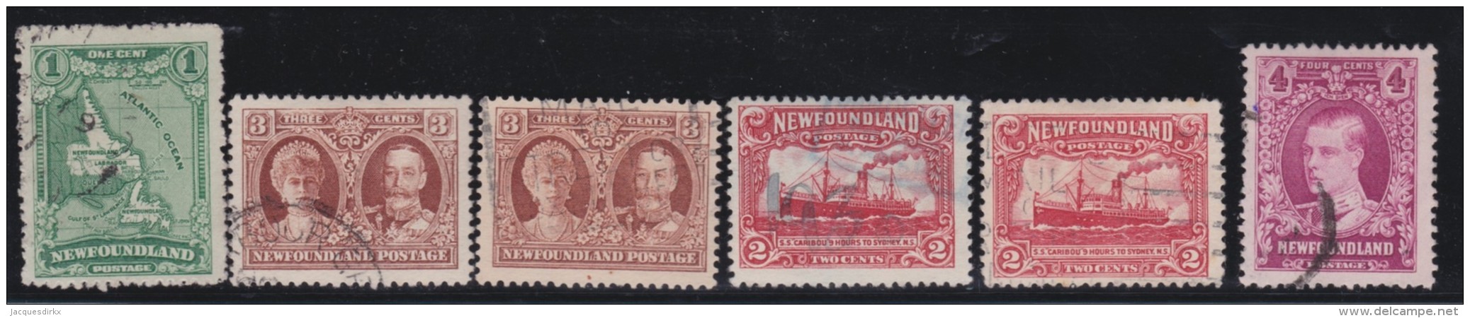 Newfoundlans    .    SG   .     6  Stamps     .       O      .     Gebruikt   .    /      .        Cancelled - 1908-1947