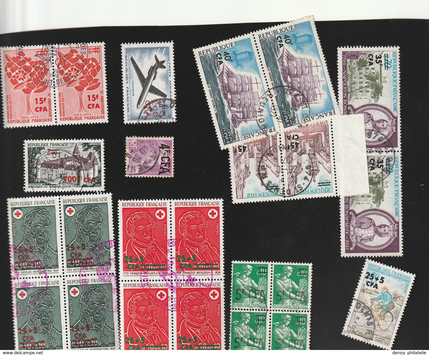 Lot De Timbres Oblitérés 60 Timbres Ou Bloc Premier Choix Quelques Points De Rouille, Bon Lot - Used Stamps