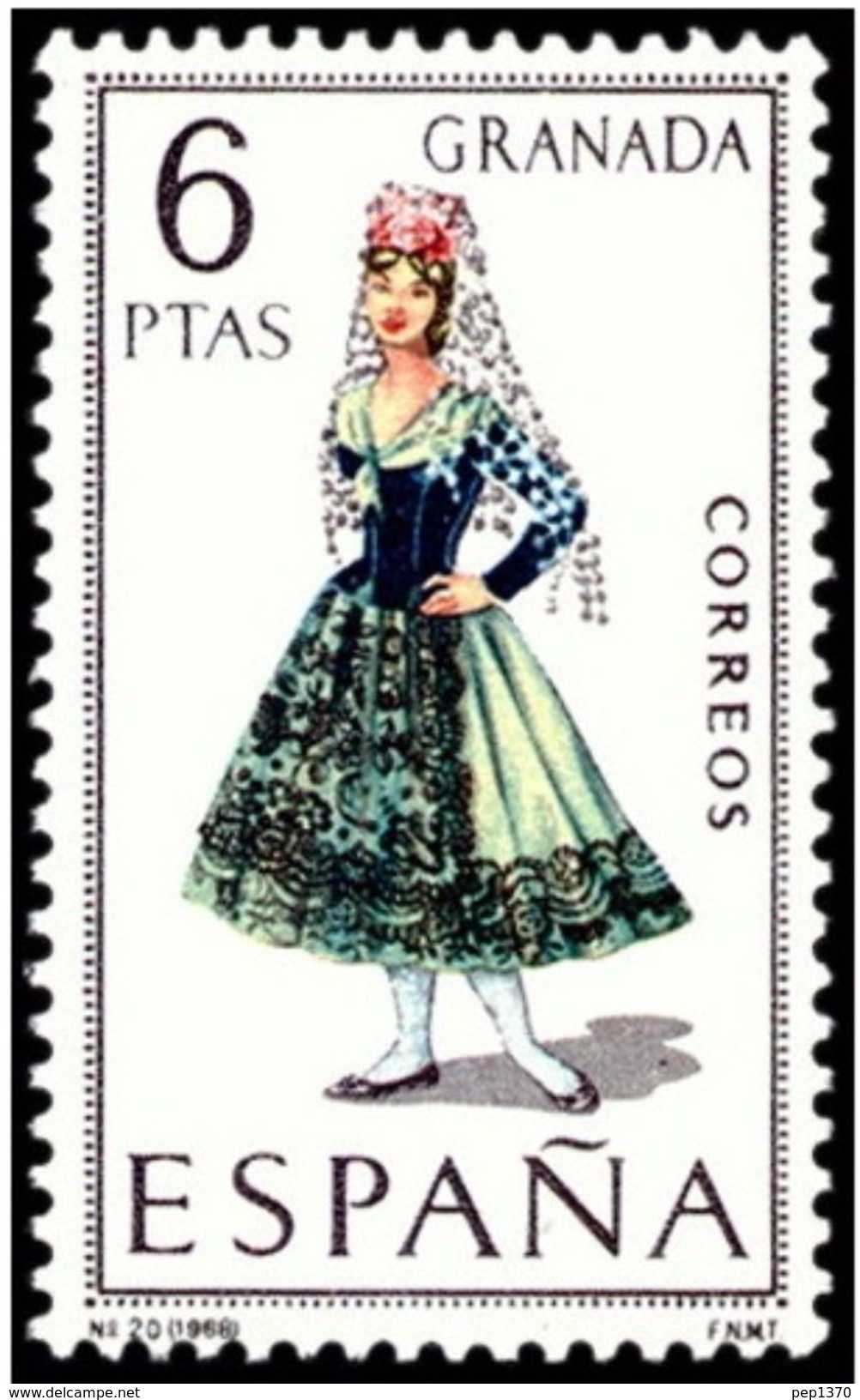 ESPAÑA 1968 - TRAJES TIPICOS REGIONALES - GRANADA - EDIFIL Nº 1846 - YVERT 1525** - Neufs