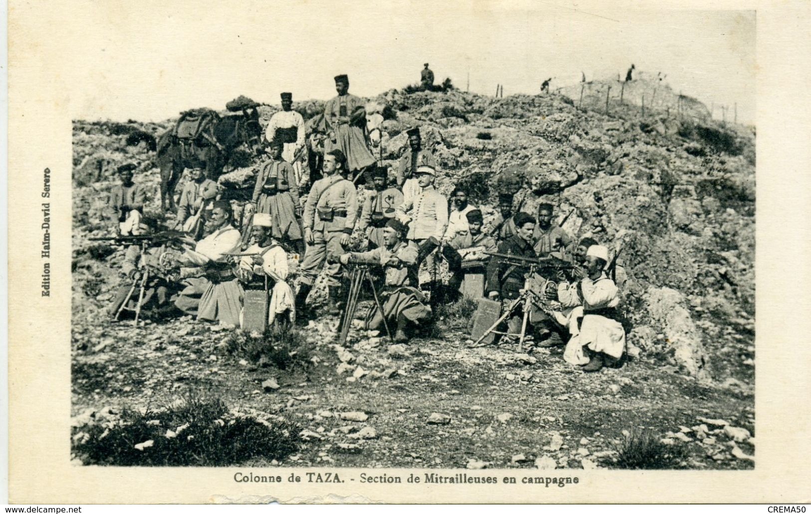 Colonne De TAZA - Section De Mitrailleuses En Campagne - Autres & Non Classés