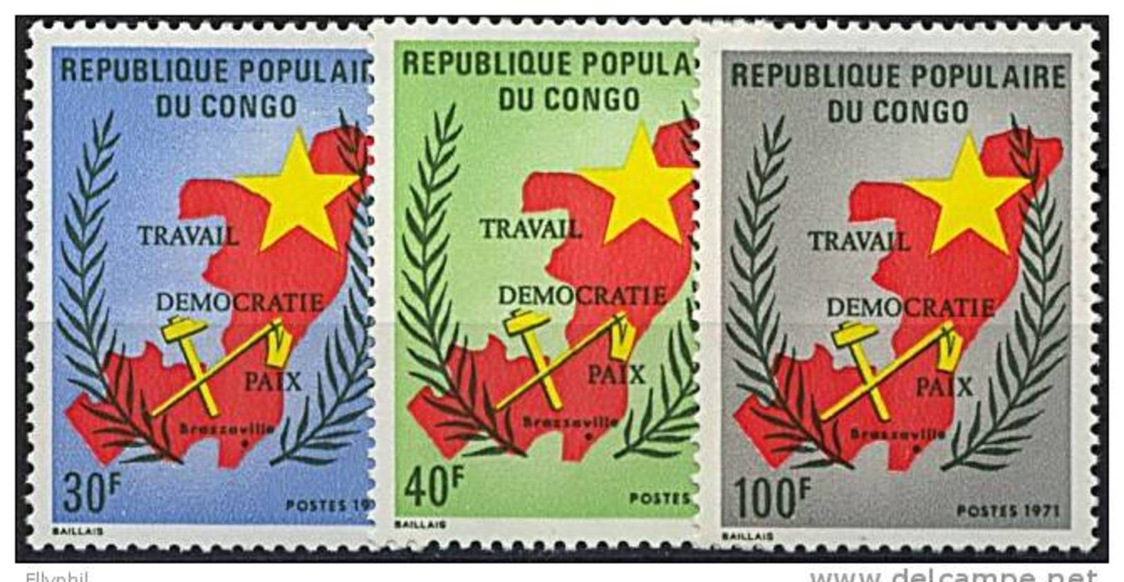 Congo, N° 315 à N° 317** Y Et T - Neufs