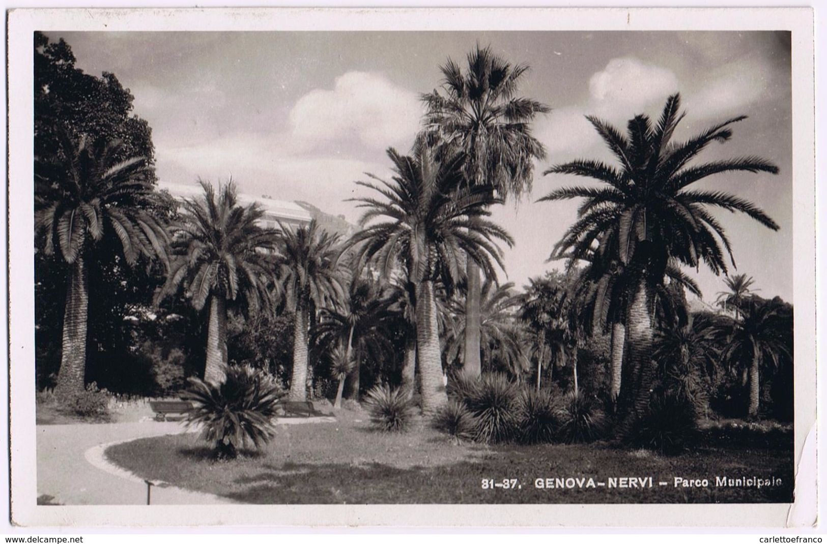 Genova-Nervi  Parco Municipale - Affrancato Imperiale 75c Per Estero - Viaggiata1938 - Genova (Genoa)