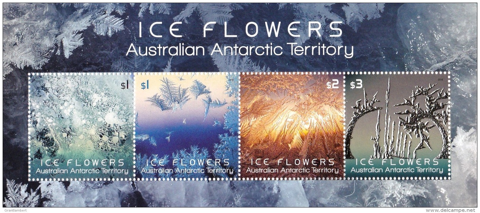 Australian Antarctic 2016 Ice Flowers Minisheet MNH - Unused Stamps