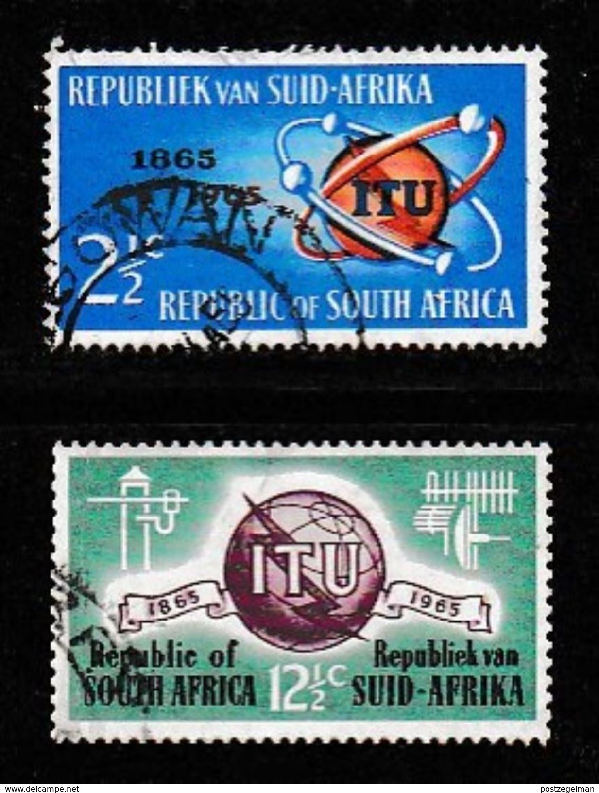 South Africa 1965 Used Stamp(s) U.T.I. Centenary 344-345 #3514 - Gebruikt
