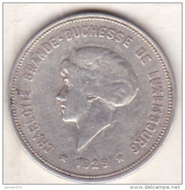 Luxembourg   5 Francs 1929 , Charlotte , Argent - Luxembourg