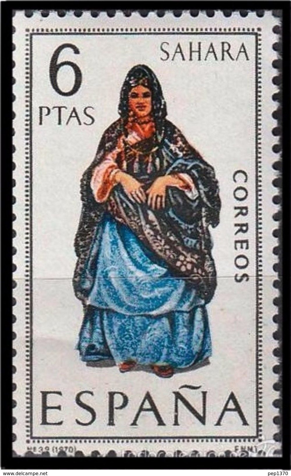 ESPAÑA 1970 - TRAJES TIPICOS REGIONALES - SAHARA - EDIFIL Nº 1951 - YVERT 1608** - Neufs