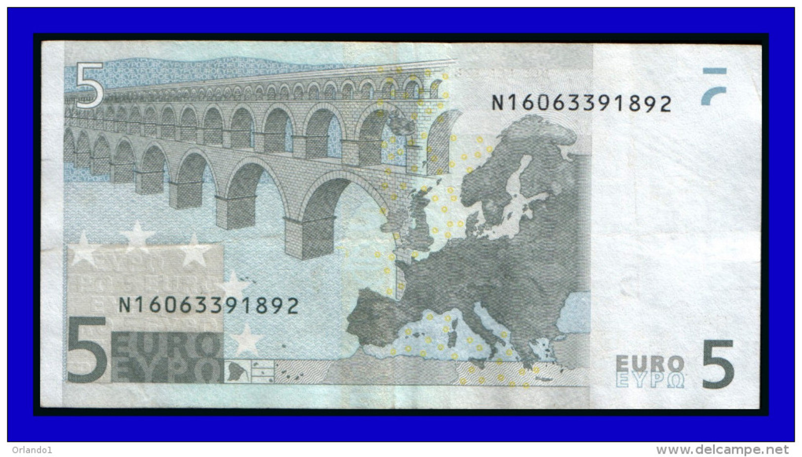 5 EURO "N"AUSTRIA Firma DUISENBERG  F004 G1  CIRCULATE SEE SCAN!!!!!! - 5 Euro