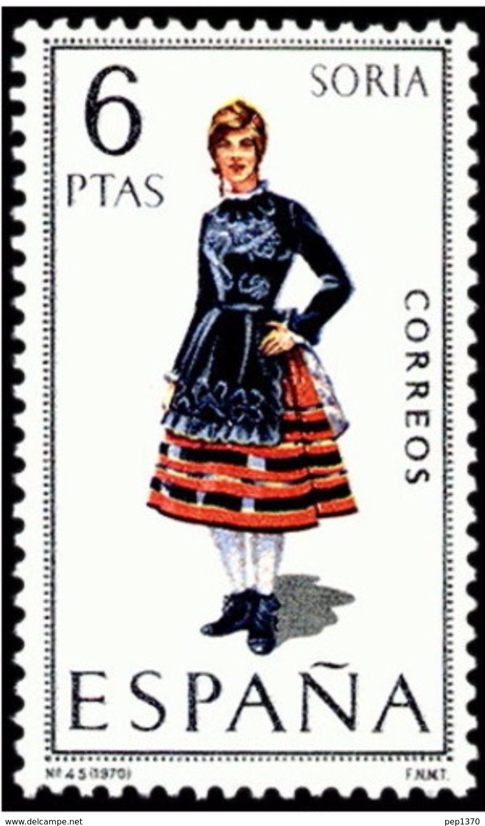 ESPAÑA 1970 - TRAJES TIPICOS REGIONALES - SORIA - EDIFIL Nº 1957 - YVERT 1627** - Neufs