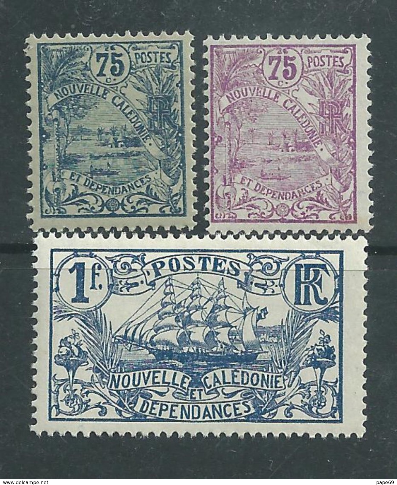 Nlle Calédonie N° 114 / 25 X  La Série Des 12 Valeurs  Trace De Charnière Sinon TB - Unused Stamps