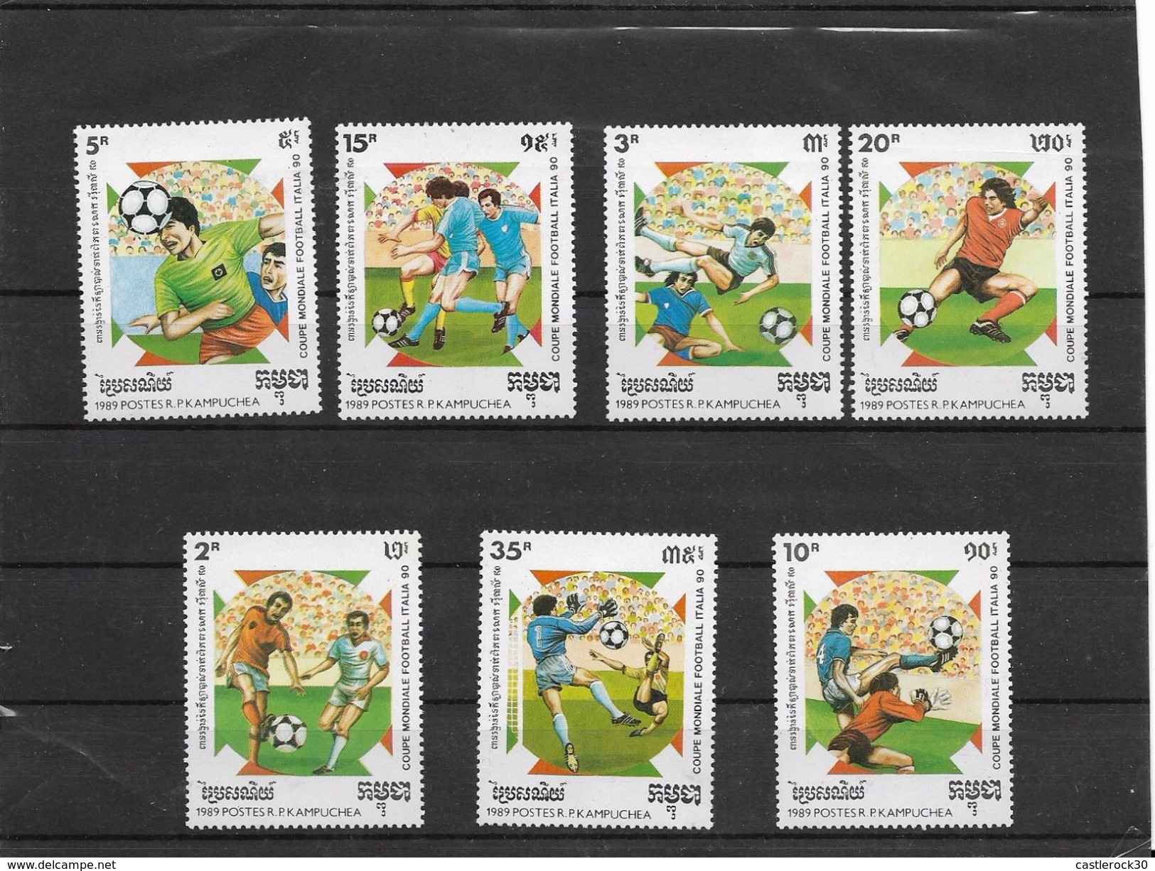 O) 1989 KAMPUCHEA, WORLD CUP OF FOOTBALL ITALY 1990, SET MNH - Kampuchea