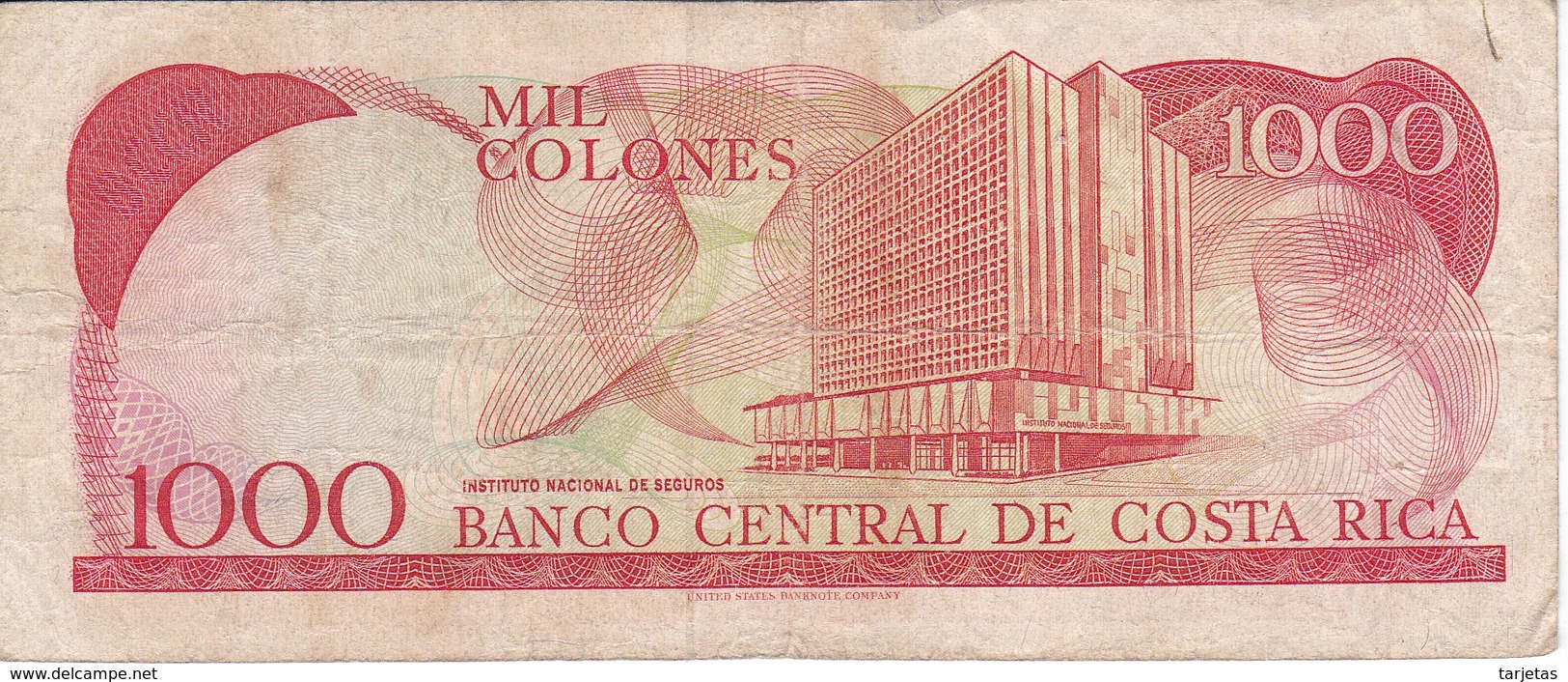 BILLETE DE COSTA RICA DE 1000 COLONES AÑO 1990 SERIE C  (BANKNOTE) RARO - Costa Rica