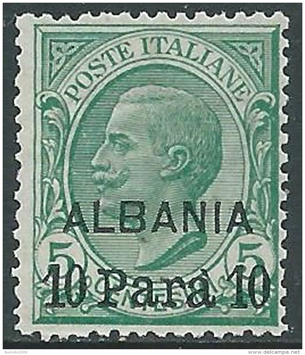 1907 LEVANTE ALBANIA EFFIGIE 10 PA SU 5 CENT MNH ** - E101 - Albania