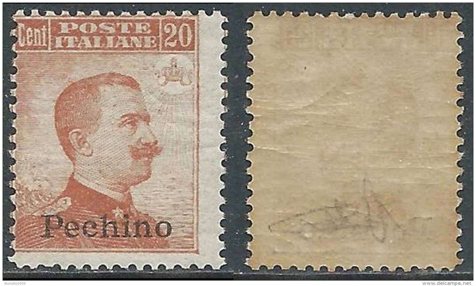 1917-18 CINA PECHINO EFFIGIE 20 CENT MNH ** - E102 - Pékin